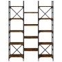 Regal aus Holzwerkstoff, geräucherte Eiche, 127,5 x 28,5 x 172,5 cm von , Bücherregale und Regale - Ref: Foro24-838870, Preis...
