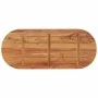 Ovale Tischplatte aus massivem Akazienholz 120x50x3,8 cm von , Tischplatten - Ref: Foro24-370098, Preis: 94,13 €, Rabatt: %