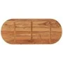Ovale Tischplatte aus massivem Akazienholz 140x60x2,5cm von , Tischplatten - Ref: Foro24-370091, Preis: 128,39 €, Rabatt: %