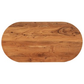 Tablero de mesa ovalado madera maciza de acacia 120x60x3,8 cm