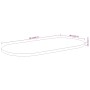 Ovale Tischplatte aus massivem Akazienholz 90x40x3,8 cm von , Tischplatten - Ref: Foro24-370093, Preis: 56,71 €, Rabatt: %