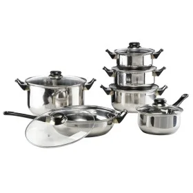 HI Edelstahl-Kochgeschirrset 12-teilig von HI, Kochgeschirr - Ref: Foro24-423938, Preis: 60,16 €, Rabatt: %