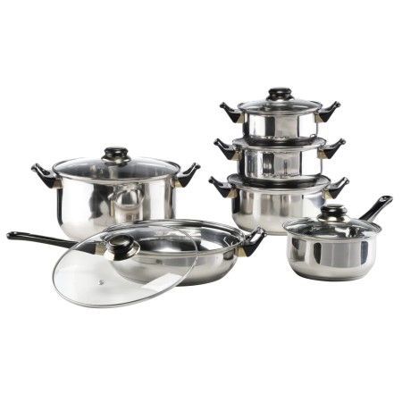 HI Edelstahl-Kochgeschirrset 12-teilig von HI, Kochgeschirr - Ref: Foro24-423938, Preis: 59,98 €, Rabatt: %