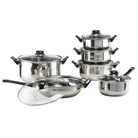 HI Stainless steel cookware set 12 pieces by HI, Cookware - Ref: Foro24-423938, Price: 60,08 €, Discount: %