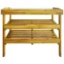 Pflanzbank mit 2 Ablagen aus massivem Akazienholz+Zink von vidaXL, Gartentische - Ref: Foro24-43795, Preis: 111,14 €, Rabatt: %