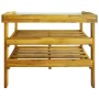 Potting bench with 2 shelves solid acacia wood+zinc by vidaXL, Gardening tables - Ref: Foro24-43795, Price: 96,88 €, Discount: %