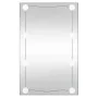 Rectangular wall mirror with glass LED lights 40x60 cm by , Mirrors - Ref: Foro24-3189152, Price: 40,27 €, Discount: %