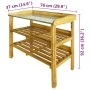 Potting bench with 2 shelves solid acacia wood+zinc by vidaXL, Gardening tables - Ref: Foro24-43795, Price: 109,01 €, Discoun...