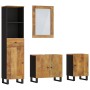 Conjunto de muebles de baño 4 piezas madera maciza de mango en Muebles de baño | Comprar online en Foro24