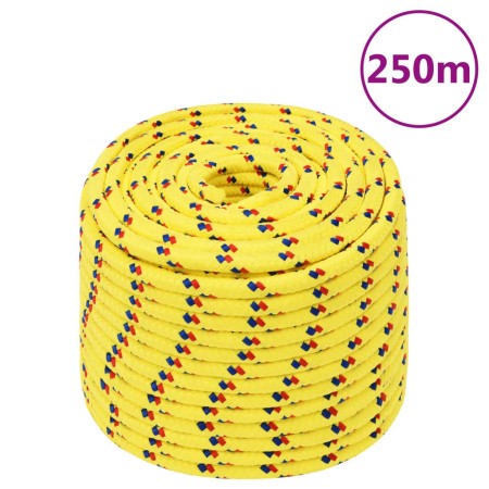 Yellow polypropylene boat rope 12 mm 250 m by , Ropes and metal cords - Ref: Foro24-152620, Price: 121,28 €, Discount: %