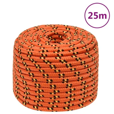 Orange polypropylene boat rope 14 mm 25 m by , Ropes and metal cords - Ref: Foro24-152674, Price: 23,14 €, Discount: %