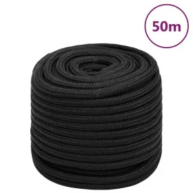 Cuerda de barco polipropileno negro intenso 18 mm 50 m by , Ropes and metal cords - Ref: Foro24-152524, Price: 57,63 €, Disco...
