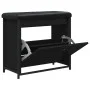 Banco zapatero con cajón abatible negro 62x32x56 cm de , Bancos para recibidores y almacenamiento - Ref: Foro24-835117, Preci...