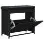 Banco zapatero con cajón abatible negro 62x32x56 cm by , Benches for halls and storage - Ref: Foro24-835117, Price: 70,79 €, ...