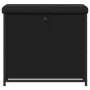 Banco zapatero con cajón abatible negro 62x32x56 cm de , Bancos para recibidores y almacenamiento - Ref: Foro24-835117, Preci...