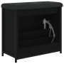 Banco zapatero con cajón abatible negro 62x32x56 cm de , Bancos para recibidores y almacenamiento - Ref: Foro24-835117, Preci...
