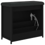 Banco zapatero con cajón abatible negro 62x32x56 cm by , Benches for halls and storage - Ref: Foro24-835117, Price: 70,79 €, ...