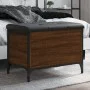Banco con almacenaje madera ingeniería roble marrón 62x42x45 cm by , Benches for halls and storage - Ref: Foro24-835141, Pric...