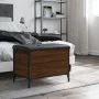 Banco con almacenaje madera ingeniería roble marrón 62x42x45 cm by , Benches for halls and storage - Ref: Foro24-835141, Pric...