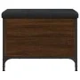 Banco con almacenaje madera ingeniería roble marrón 62x42x45 cm by , Benches for halls and storage - Ref: Foro24-835141, Pric...