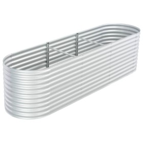 Galvanized silver steel flowerbed 320x80x81 cm by vidaXL, Pots and planters - Ref: Foro24-45512, Price: 167,16 €, Discount: %