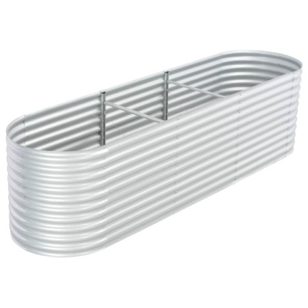 Arriate de acero galvanizado plateado 320x80x81 cm de vidaXL, Maceteros y jardineras - Ref: Foro24-45512, Precio: 160,71 €, D...