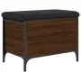 Banco con almacenaje madera ingeniería roble marrón 62x42x45 cm by , Benches for halls and storage - Ref: Foro24-835141, Pric...