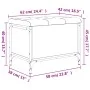 Bank mit Stauraum aus Eichenholz, braun, 62x42x45 cm. von , Bänke für Hallen und Lager - Ref: Foro24-835141, Preis: 67,37 €, ...