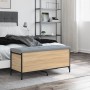 Bank mit Stauraum aus Eichenholz in Sonoma-Farbe, 102x42x45 cm. von , Bänke für Hallen und Lager - Ref: Foro24-835148, Preis:...
