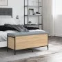 Bank mit Stauraum aus Eichenholz in Sonoma-Farbe, 102x42x45 cm. von , Bänke für Hallen und Lager - Ref: Foro24-835148, Preis:...