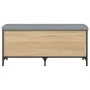 Banco con almacenaje madera ingeniería roble Sonoma 102x42x45cm by , Benches for halls and storage - Ref: Foro24-835148, Pric...