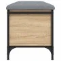 Banco con almacenaje madera ingeniería roble Sonoma 102x42x45cm by , Benches for halls and storage - Ref: Foro24-835148, Pric...