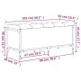 Banco con almacenaje madera ingeniería roble Sonoma 102x42x45cm by , Benches for halls and storage - Ref: Foro24-835148, Pric...