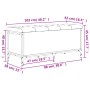 Bank mit Stauraum aus Eichenholz in Sonoma-Farbe, 102x42x45 cm. von , Bänke für Hallen und Lager - Ref: Foro24-835148, Preis:...