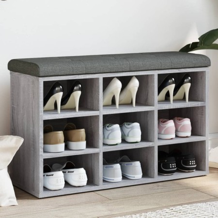 Bank Schuhmacher aus grauem Sonoma-Ingenieurholz 82x32x50 cm von , Bänke für Hallen und Lager - Ref: Foro24-835108, Preis: 75...
