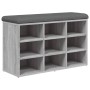 Bank Schuhmacher aus grauem Sonoma-Ingenieurholz 82x32x50 cm von , Bänke für Hallen und Lager - Ref: Foro24-835108, Preis: 75...