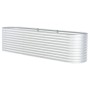 Arriate de acero galvanizado plateado 320x80x81 cm de vidaXL, Maceteros y jardineras - Ref: Foro24-45512, Precio: 160,71 €, D...