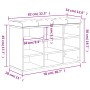 Bank Schuhmacher aus grauem Sonoma-Ingenieurholz 82x32x50 cm von , Bänke für Hallen und Lager - Ref: Foro24-835108, Preis: 75...