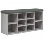 Banco zapatero madera de ingeniería gris Sonoma 102x32x50 cm by , Benches for halls and storage - Ref: Foro24-835115, Price: ...