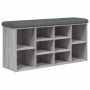Banco zapatero madera de ingeniería gris Sonoma 102x32x50 cm by , Benches for halls and storage - Ref: Foro24-835115, Price: ...