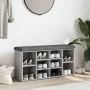 Banco zapatero madera de ingeniería gris Sonoma 102x32x50 cm by , Benches for halls and storage - Ref: Foro24-835115, Price: ...
