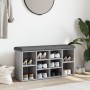 Banco zapatero madera de ingeniería gris Sonoma 102x32x50 cm by , Benches for halls and storage - Ref: Foro24-835115, Price: ...