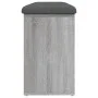 Banco zapatero madera de ingeniería gris Sonoma 102x32x50 cm by , Benches for halls and storage - Ref: Foro24-835115, Price: ...