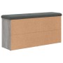 Banco zapatero madera de ingeniería gris Sonoma 102x32x50 cm by , Benches for halls and storage - Ref: Foro24-835115, Price: ...