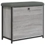 Banco zapatero con cajón abatible gris Sonoma 62x32x56 cm by , Benches for halls and storage - Ref: Foro24-835120, Price: 66,...