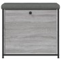 Banco zapatero con cajón abatible gris Sonoma 62x32x56 cm by , Benches for halls and storage - Ref: Foro24-835120, Price: 66,...
