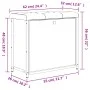 Banco zapatero con cajón abatible gris Sonoma 62x32x56 cm by , Benches for halls and storage - Ref: Foro24-835120, Price: 66,...
