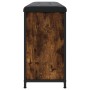Schuhbank mit klappbarer Schublade in geräucherter Eiche, 102x32x56 cm. von , Bänke für Hallen und Lager - Ref: Foro24-835129...