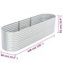 Arriate de acero galvanizado plateado 320x80x81 cm de vidaXL, Maceteros y jardineras - Ref: Foro24-45512, Precio: 160,71 €, D...