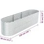 Galvanized silver steel flowerbed 320x80x81 cm by vidaXL, Pots and planters - Ref: Foro24-45512, Price: 166,94 €, Discount: %